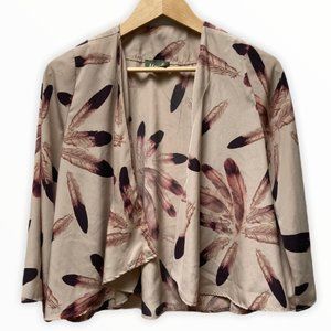Anthropologie Open Front Waterfall Light Jacket, S